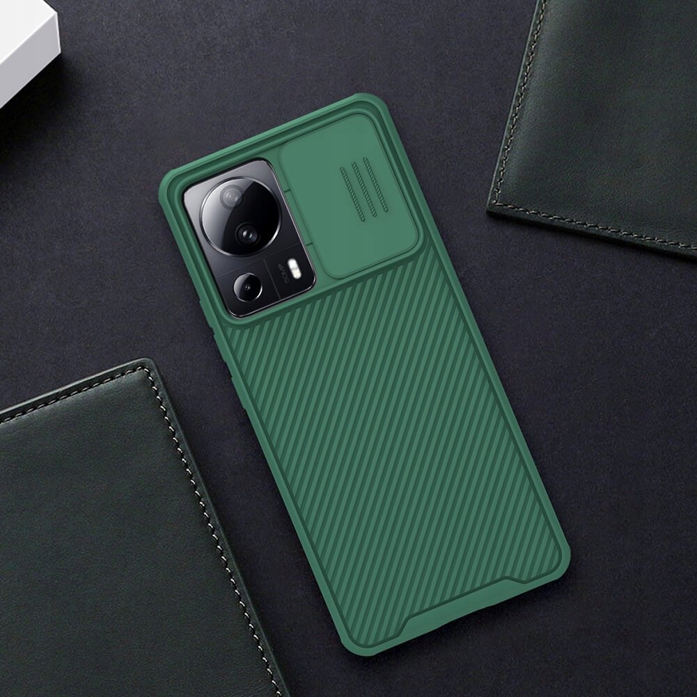 Mbulesë telefoni Nillkin CamShield Pro Xiaomi 13 Lite Civi 2, polikarbonat, me kapak kamere, jeshile e errët