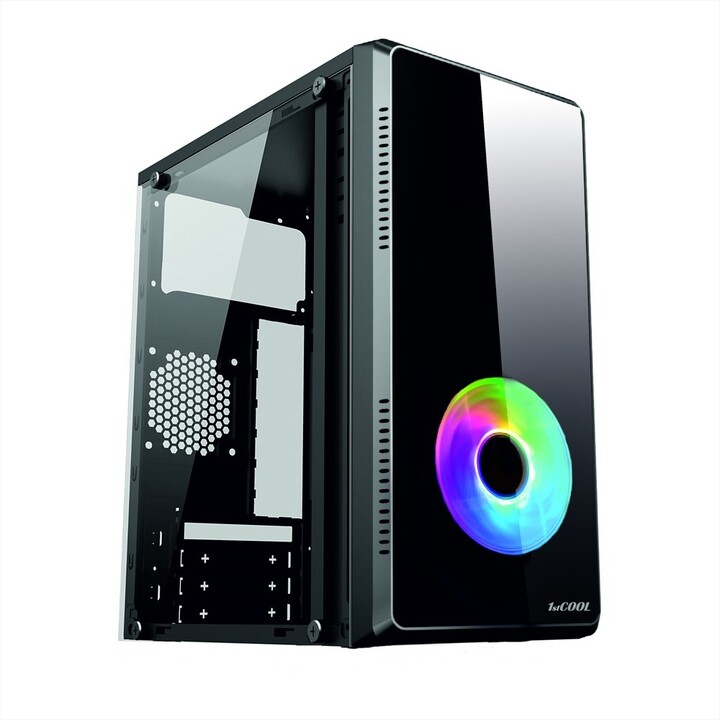 Kasë kompjuteri 1stCool STEP GAMER 1, me xham, e zezë