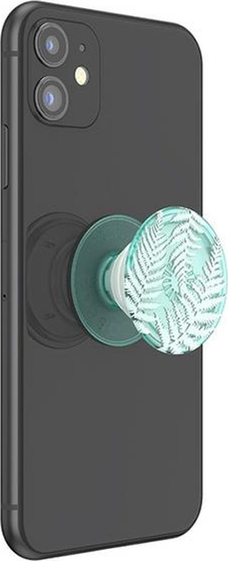Mbajtëse telefoni PopSockets PlantCore Translucent Fern, ngjitëse, transparente jeshile