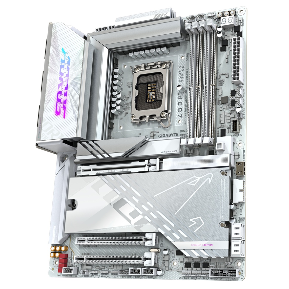 Pllakë amë Gigabyte Z890 AORUS PRO ICE, ATX, LGA 1851, DDR5 9500MHz, Wi-Fi 7, e bardhë