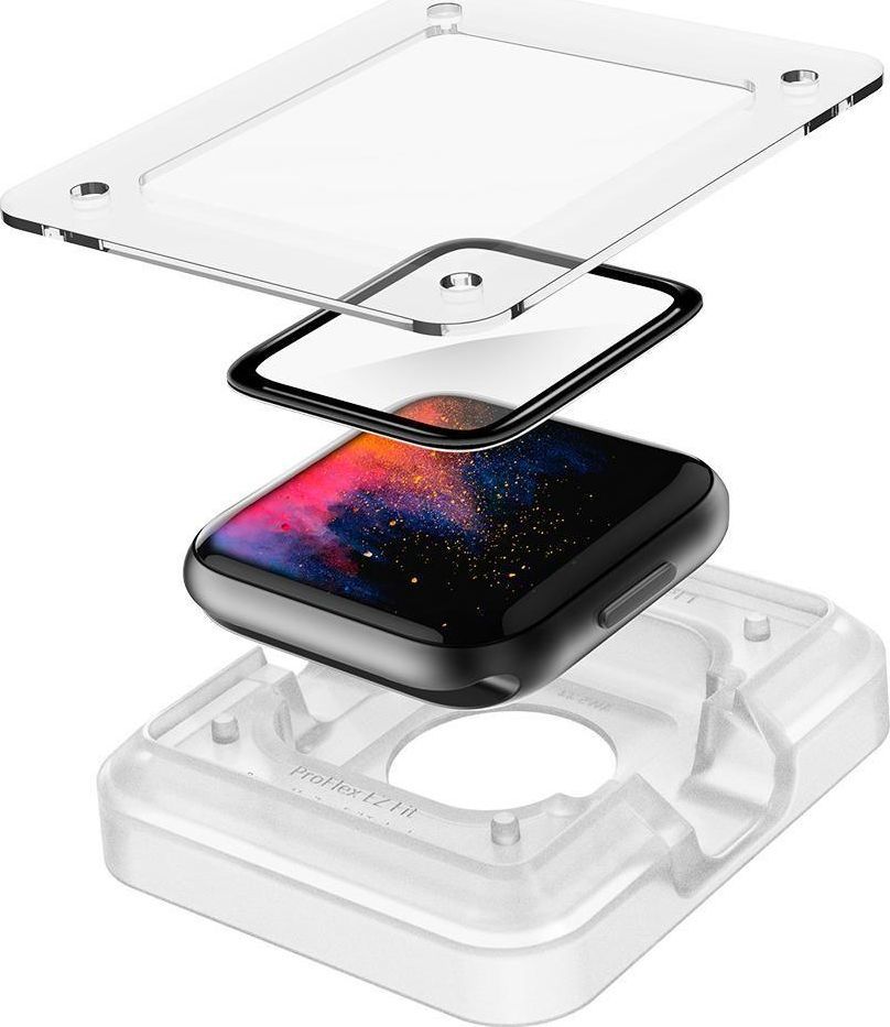 Xhama mbrojtës Spigen EZ Fit për Apple Watch 4/5 (40mm), me kornizë të zezë