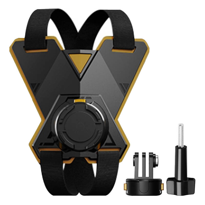 Mbajtëse helmete për kamera sportive Puluz Motorcycle Helmet Mount, rripa të rregullueshëm, e zezë