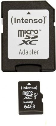 Kartë memorie Intenso Premium MicroSDXC, 64GB, Class 10 UHS I U1