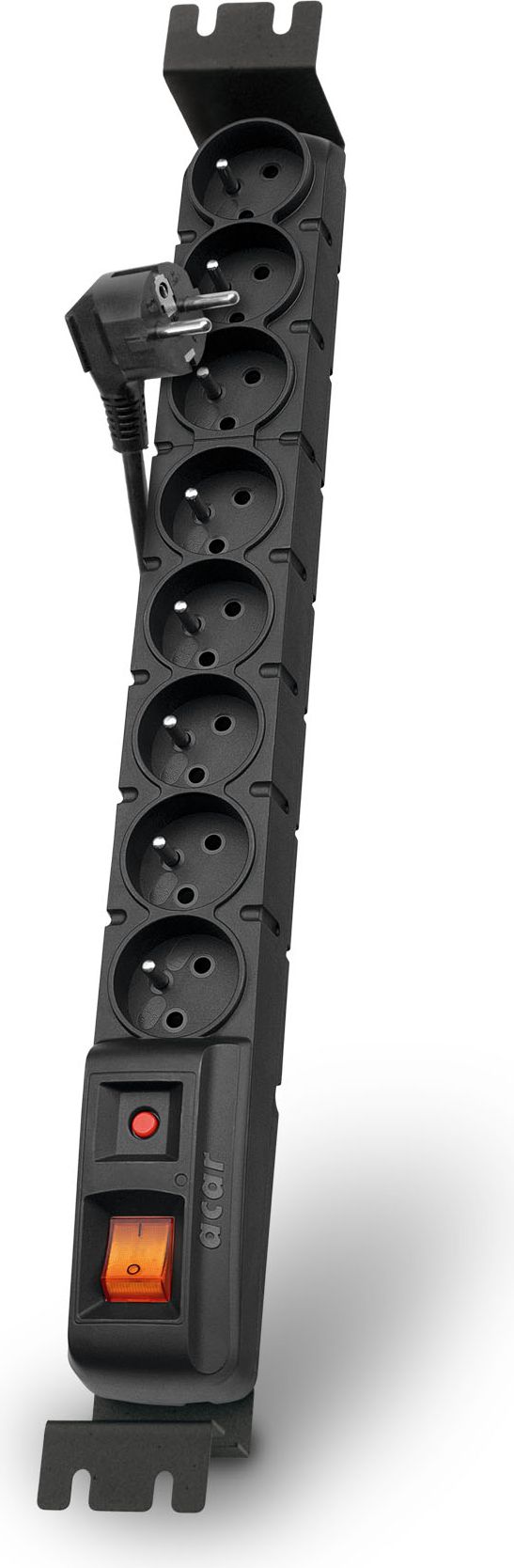 Kordon zgjatues elektrik Acar S8 FA RACK, 230V, 5m, i zi