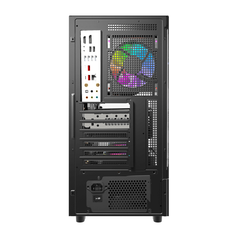 Kasa kompjuteri Darkflash DS950V, midi tower, ekran IPS 6", e zezë