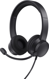 Kufje Trust HS-260, me mikrofon, USB Type A, të zeza