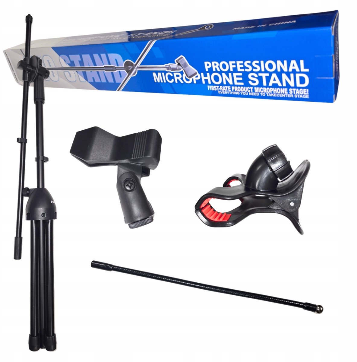 Stativ mikrofoni SUPRIMO MS1, krah boom me gooseneck, deri 175 cm, i zi