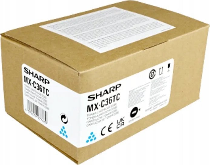 Toner cyan Sharp MXC-36TC, 11.700 faqe, për Sharp MX-C358F MX-C428P