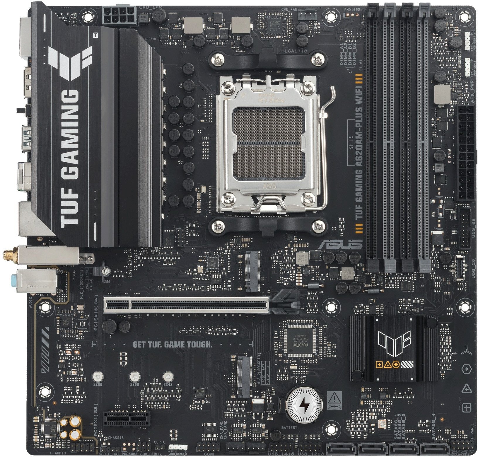 Pllakë amë ASUS TUF Gaming A620M PLUS WIFI, DDR5, Wi Fi 6, Micro ATX 2