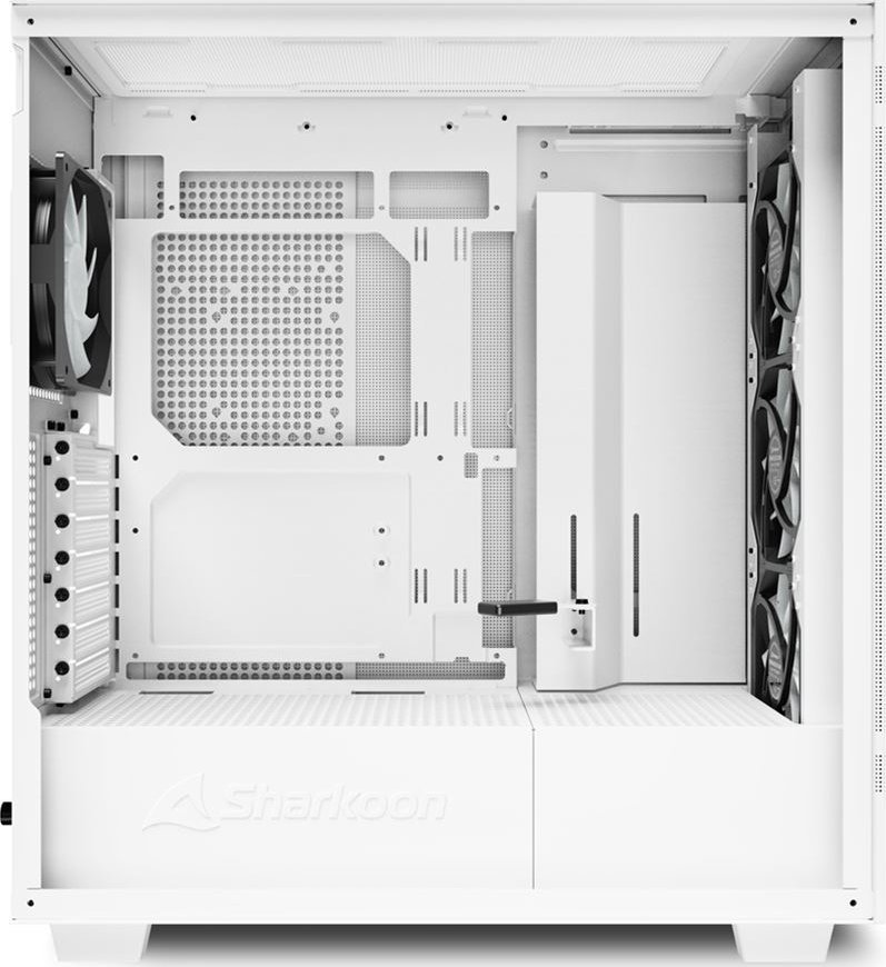 Kutia PC Sharkoon Rebel C50 ARGB, ATX, xham i temperuar, e bardhë