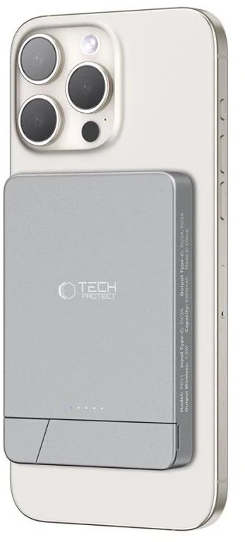Power bank Tech-Protect PB14 LifeMag MagSafe, 5000mAh, USB C, gri hapësinor
