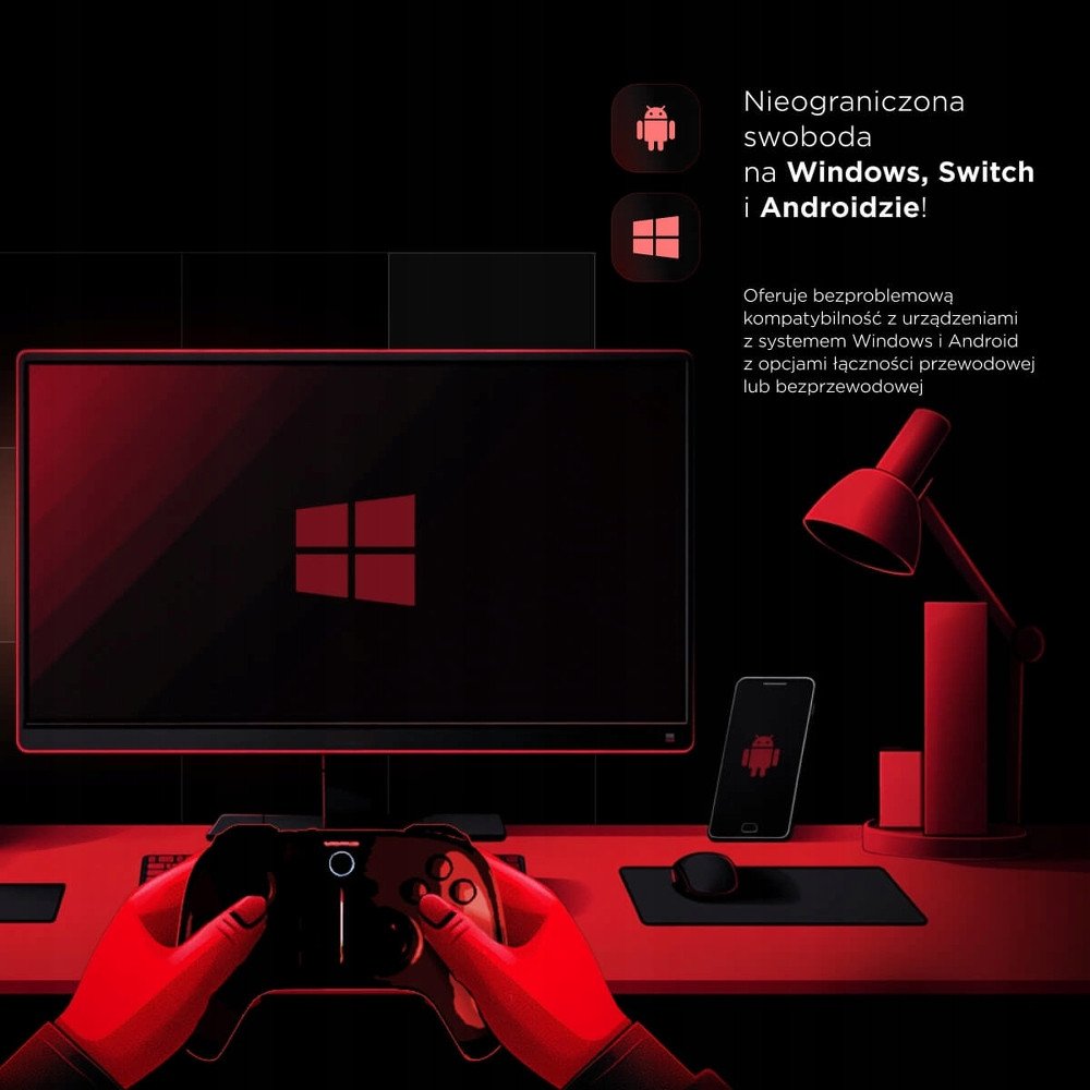 Gamepad wireless Rampage Hydra, Bluetooth, USB C, i bardhë