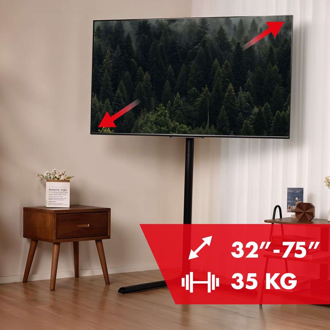 Stativ dyshemeje për TV Maclean MC-494, 32-70", VESA 400x400, 40kg, i zi
