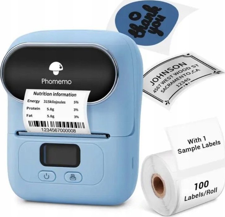 Printer etiketash Phomemo M110, termik, Bluetooth, i bardhë