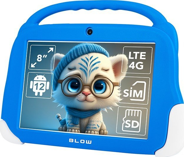Tablet Blow KidsTAB8, 8", 64GB, 4G, i bardhë blu