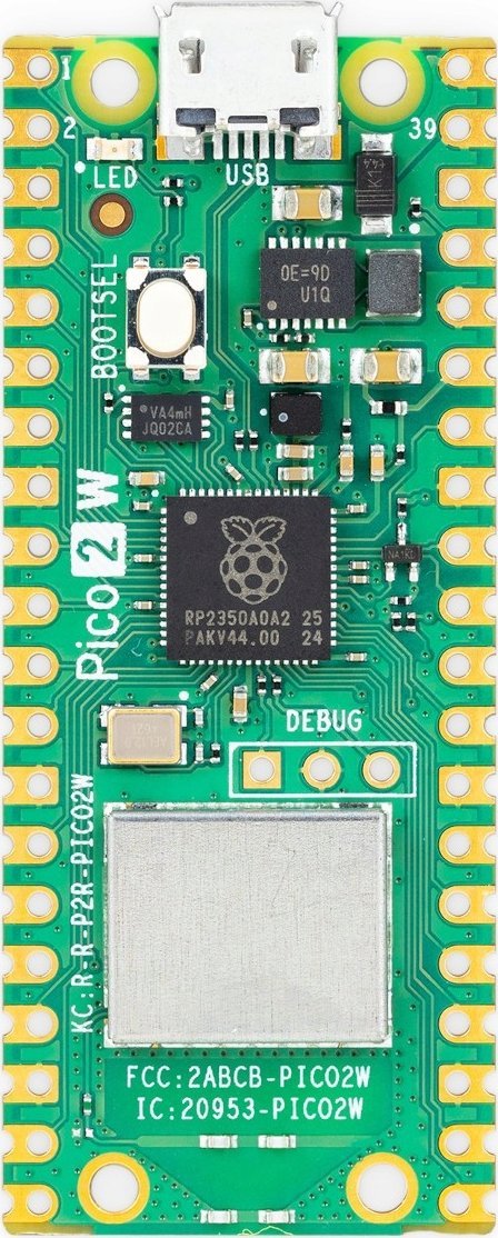 Pllakë mikrokontrolleri Raspberry Pi Pico 2 W SC1633, Wi-Fi, Bluetooth, pa headers