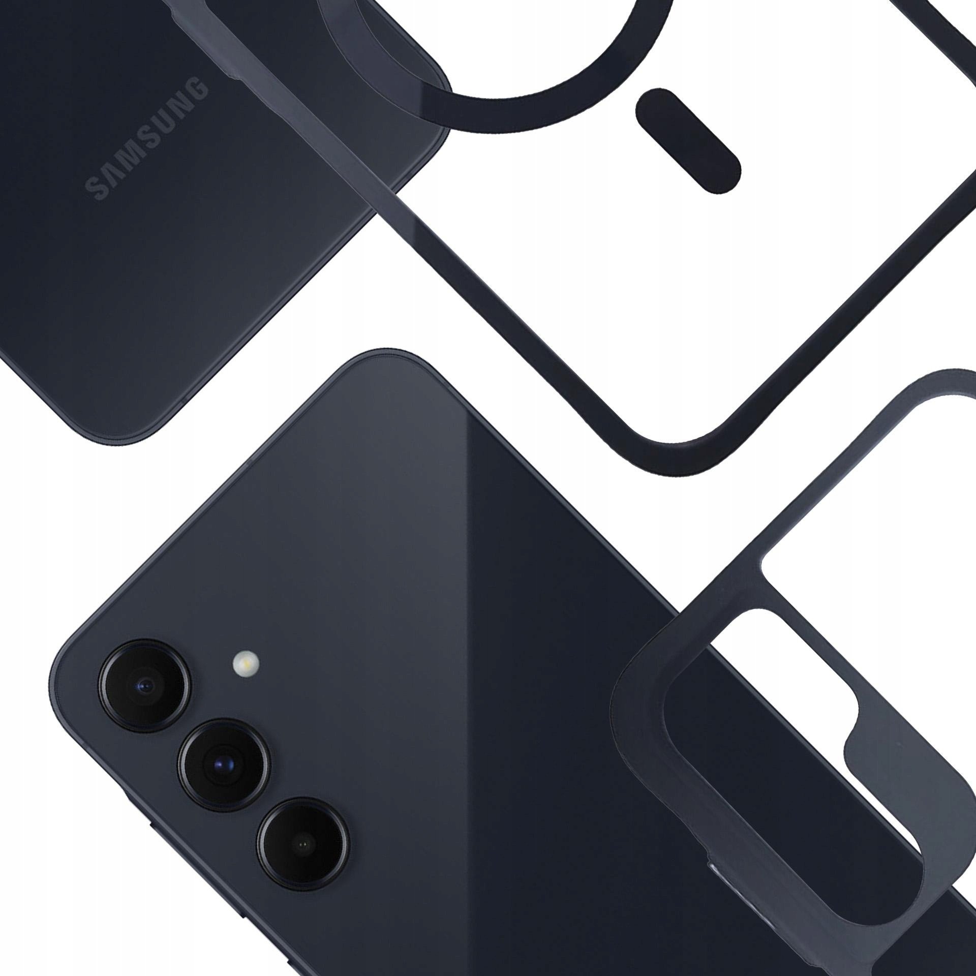 Futrollë 3mk Satin Armor MagCase për Samsung Galaxy A55 5G, mbrojtje ushtarake, kompatibile MagSafe, transparente