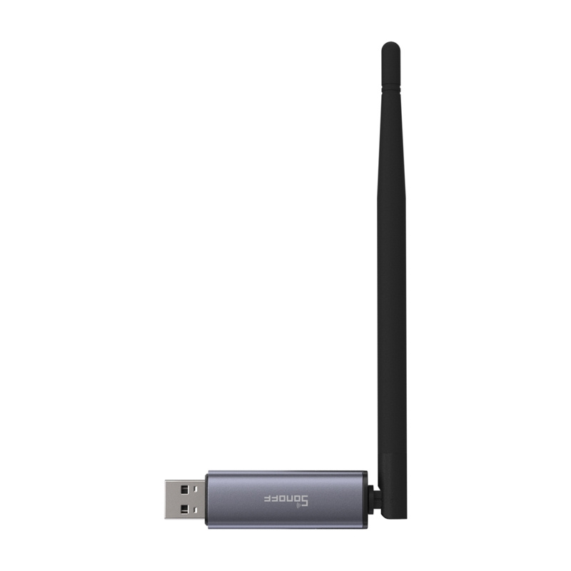 Dongël USB SONOFF Dongle Plus MG24, Zigbee Thread, antenë 4.5 dBi, gri e zezë