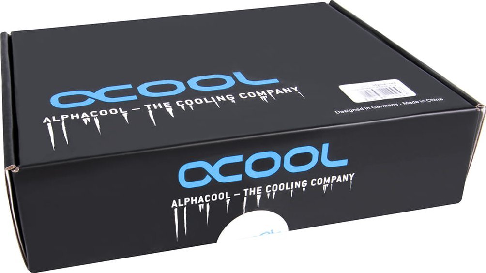 Pllakë shpërndarëse uji Alphacool ES Distro Plate C5, acetal, bazë bakri me nikel, e zezë