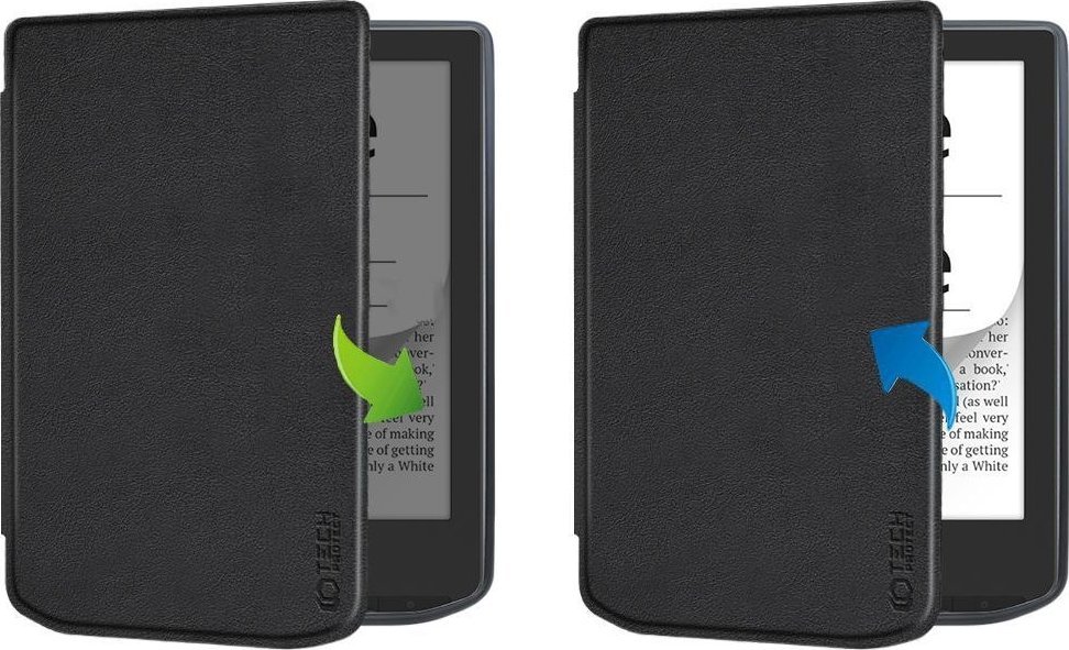 Kuti mbrojtëse Tech-Protect SmartCase për Pocketbook Verse 629 dhe Verse Pro 634, kapak palosës, funksion zgjim fjetje, e zezë