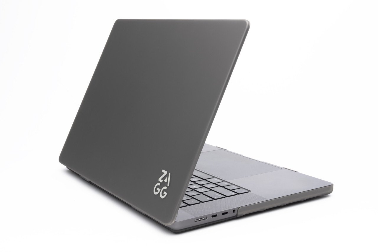 Mbulesë mbrojtëse ZAGG për MacBook Pro 16" M1 M2 M3, hardshell, Smoke, gri e errët