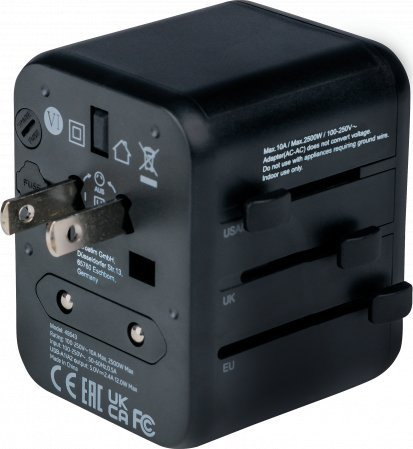Përshtatës udhëtimi Verbatim UTA-01, universal, dalje USB 2.4A, i zi