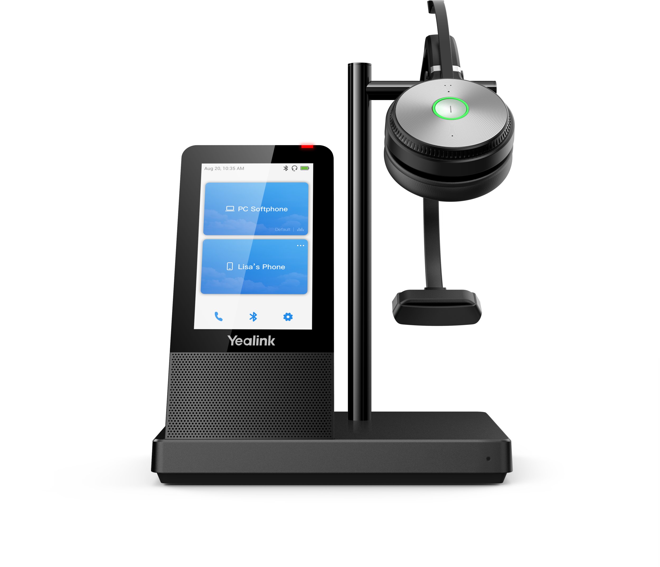 Kufje zyre Yealink WH66 Mono, me mikrofon, pa tela DECT, të zeza