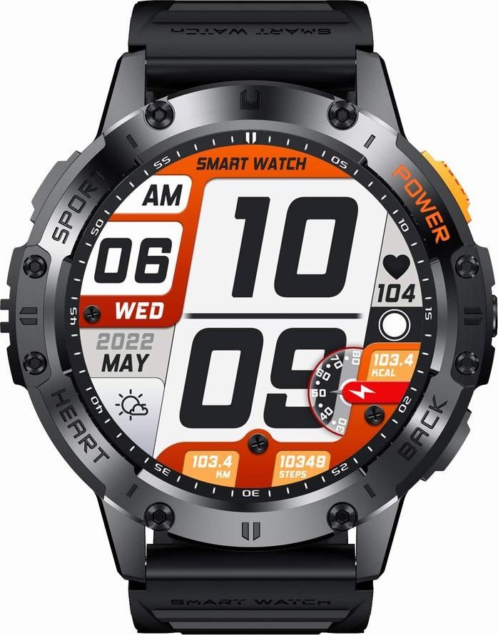 Smartwatch Gravity GT22 1, monitorim aktiviteti, njoftime telefoni, i zi
