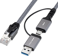 Kabllo rrjeti Microconnect CAT6 RJ45 në USB A C, 10m, gri