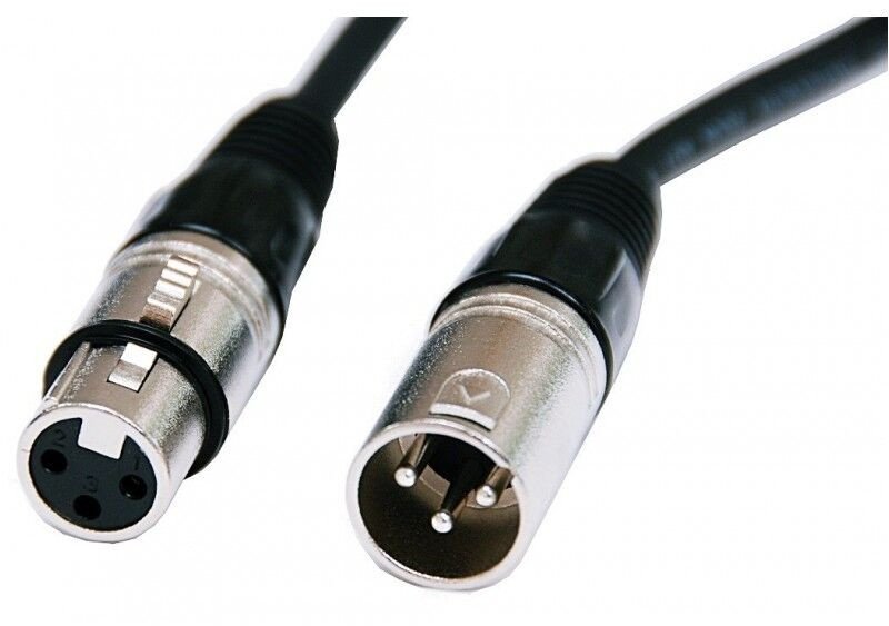 Kabllo mikrofoni CABLE4ME XLR në XLR, 6 m, e zezë