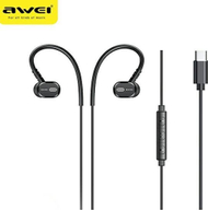 Kufje stereo Awei TC-6, me kabllo, USB-C, të zeza
