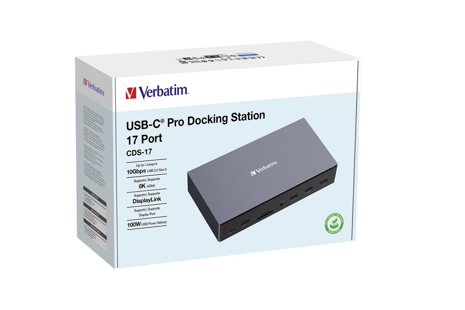Stacion docking Verbatim USB-C Pro, 17 porte, i hirtë