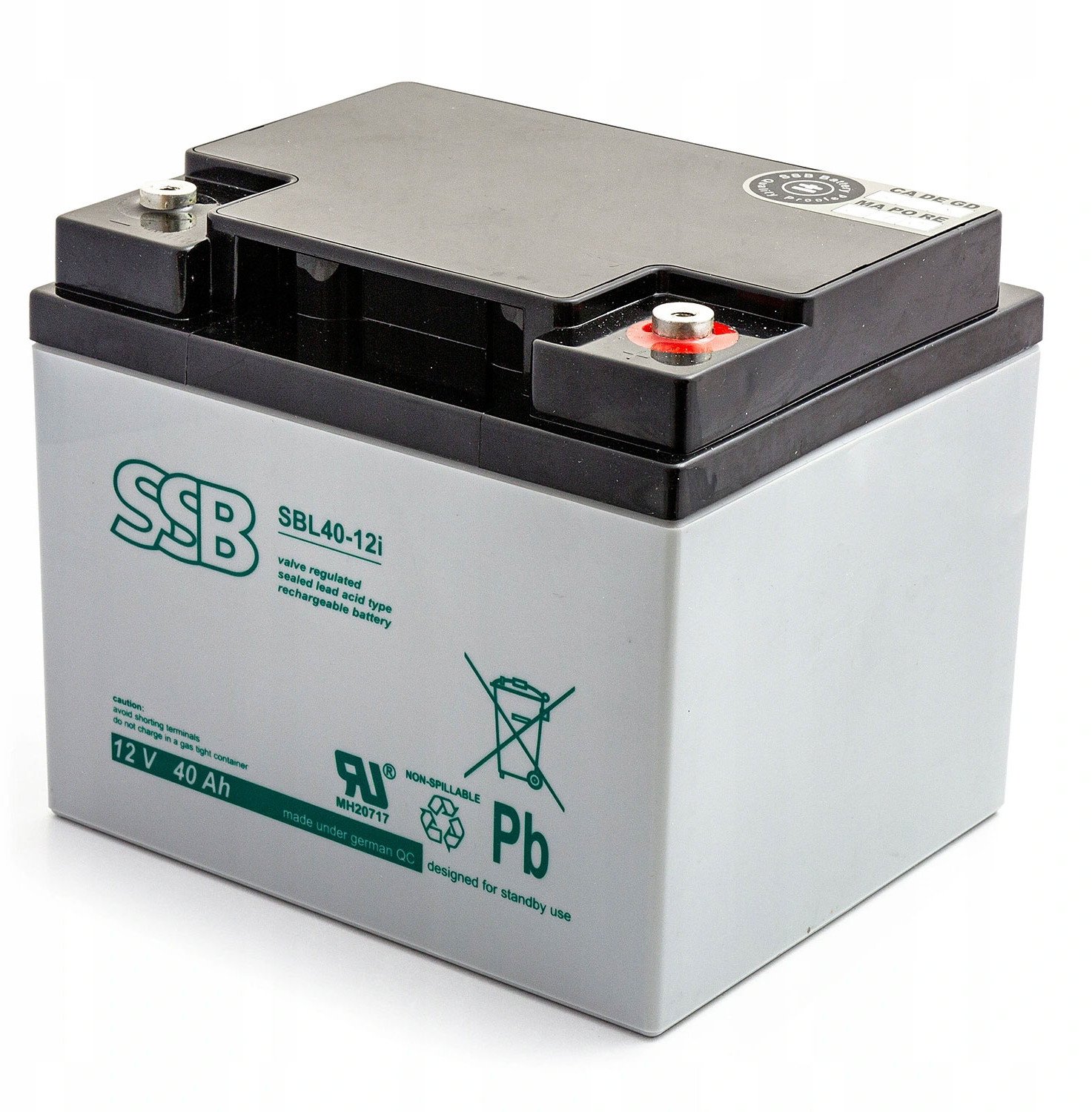 Bateri SSB SBL 40-12i, 12V, 40Ah, e zezë