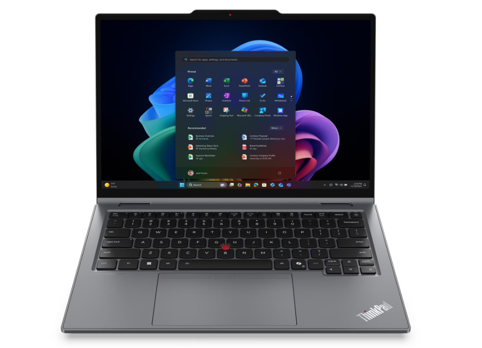 Laptop Lenovo ThinkPad X1 2-in-1 G11 Copilot+ PC, 14", Intel Core Ultra 5 325, 32GB RAM, 512GB SSD, Intel Integrated Graphics, i hirtë