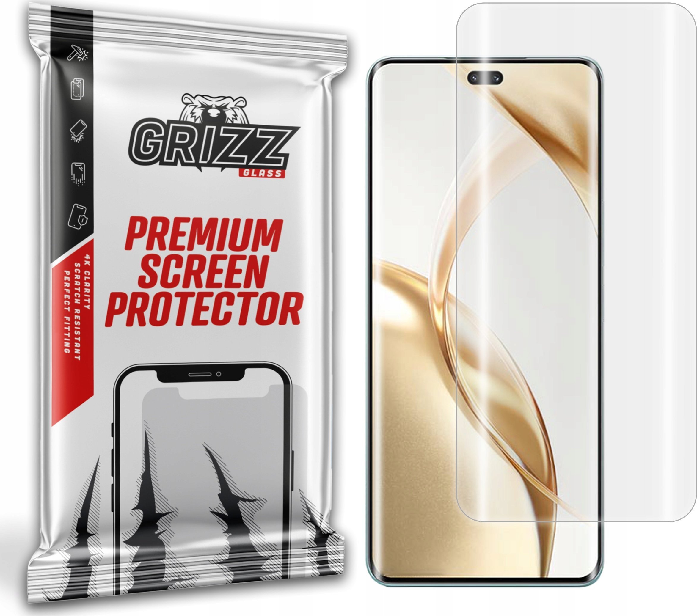 Mbrojtëse ekrani Grizz Hydrogel Film për Honor 200 Pro, fleksibël, transparente