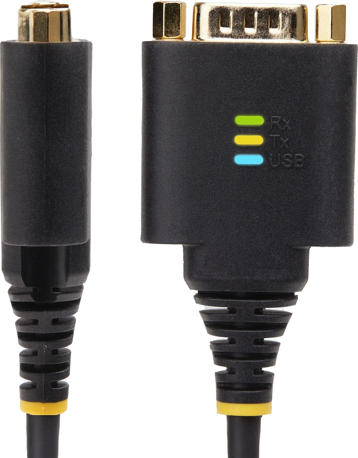 Kabllo adapter StarTech 2 porta USB në serial, 60cm, USB A në DB9 RS232, i zi