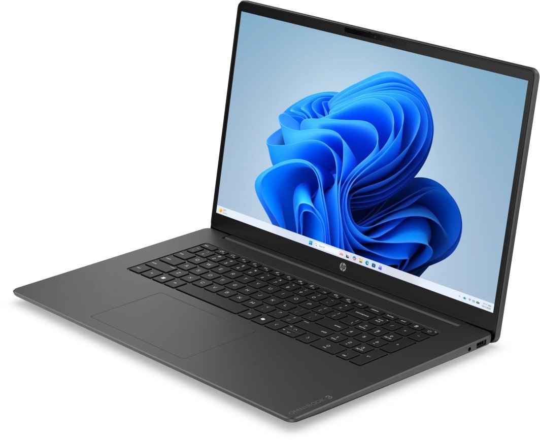 Laptop HP OmniBook 3 AI 17-dn0000nw, 17.3", AMD Ryzen 7 250, 24GB RAM, 512GB SSD, AMD Radeon 780M, i zi