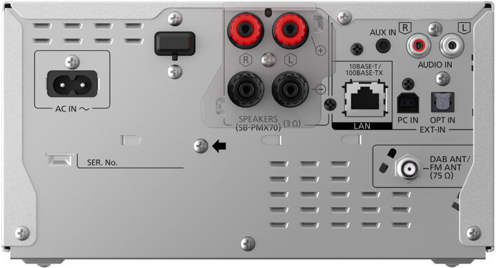 Mikro sistem Panasonic SC-PMX802E, i argjendtë