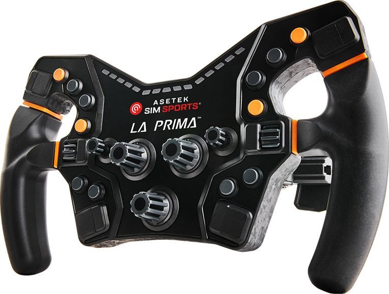 Tијминг волан Asetek SimSports La Prima Formula, 21 програмско копче, RGB ЛЕД, црн