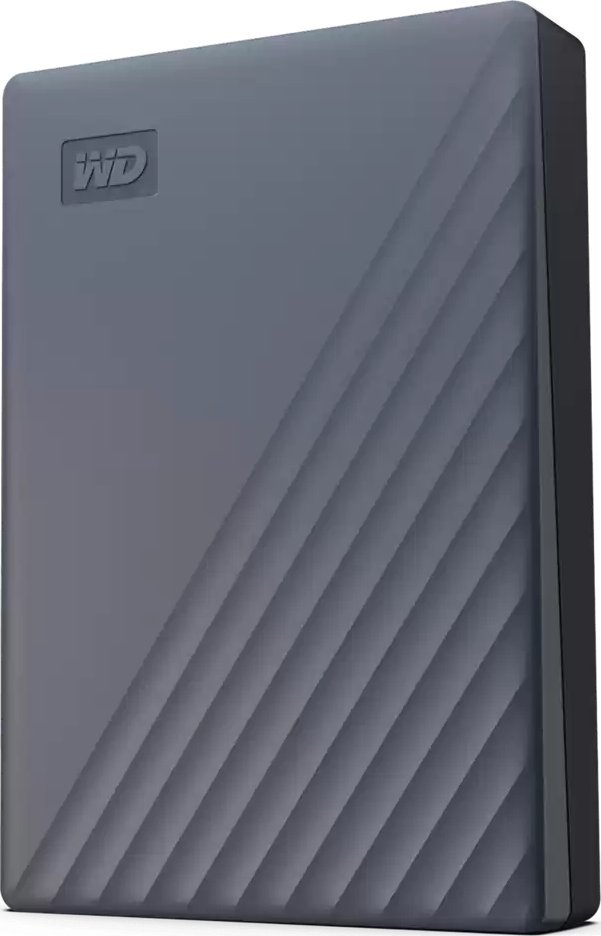 Hard disk i jashtëm Western Digital My Passport, 4TB, USB-C USB-A, gri Silicon