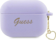 Mbulesë Guess Heart Charm GUAP2LSCHSU për Apple AirPods Pro 2, silikon, vjollcë