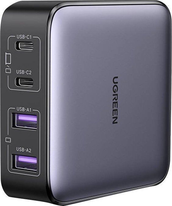 Karikues muror Ugreen CD327 Nexode, 65W, 2x USB C, 2x USB A, gri