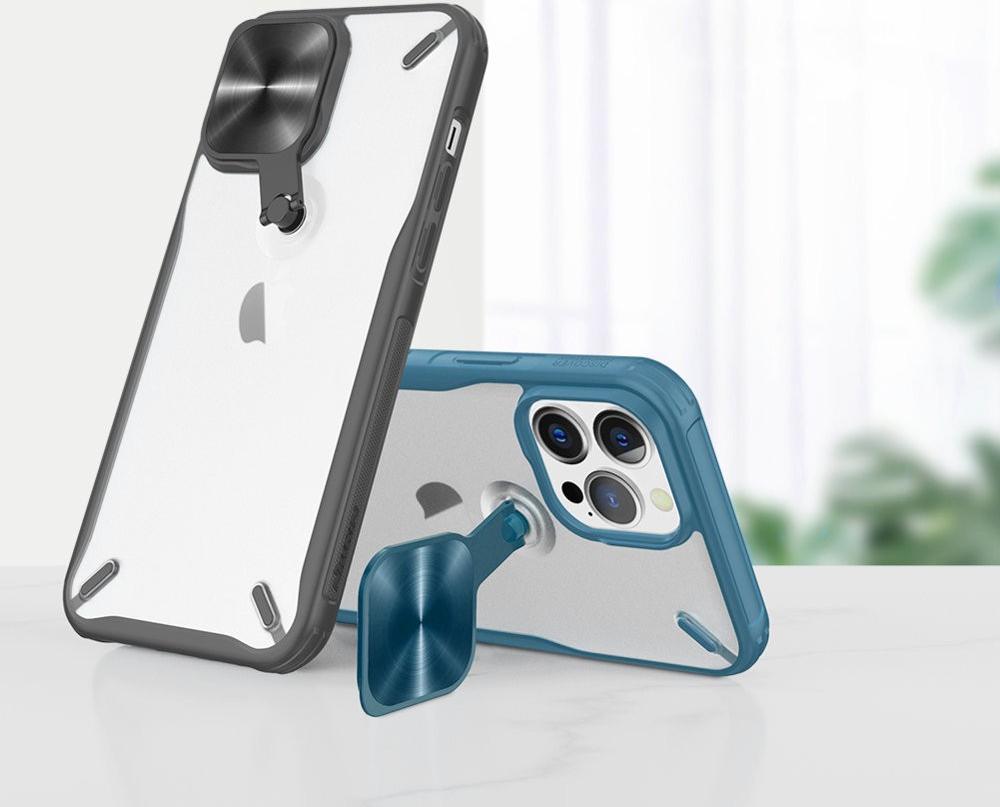 Mbështjellës telefoni Nillkin Cyclops Case, për iPhone 13 Pro Max, me kapak kamere, me qëndrim të palosshëm, i zi
