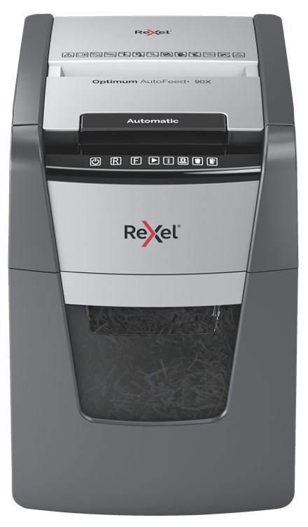 Grirëse dokumentesh Rexel AutoFeed+ 90X, 90 fletë, P-4, gri