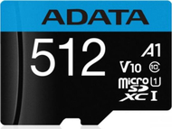 Kartë memorie ADATA Premier MicroSDXC 512GB, Class 10 UHS I A1, e zezë blu