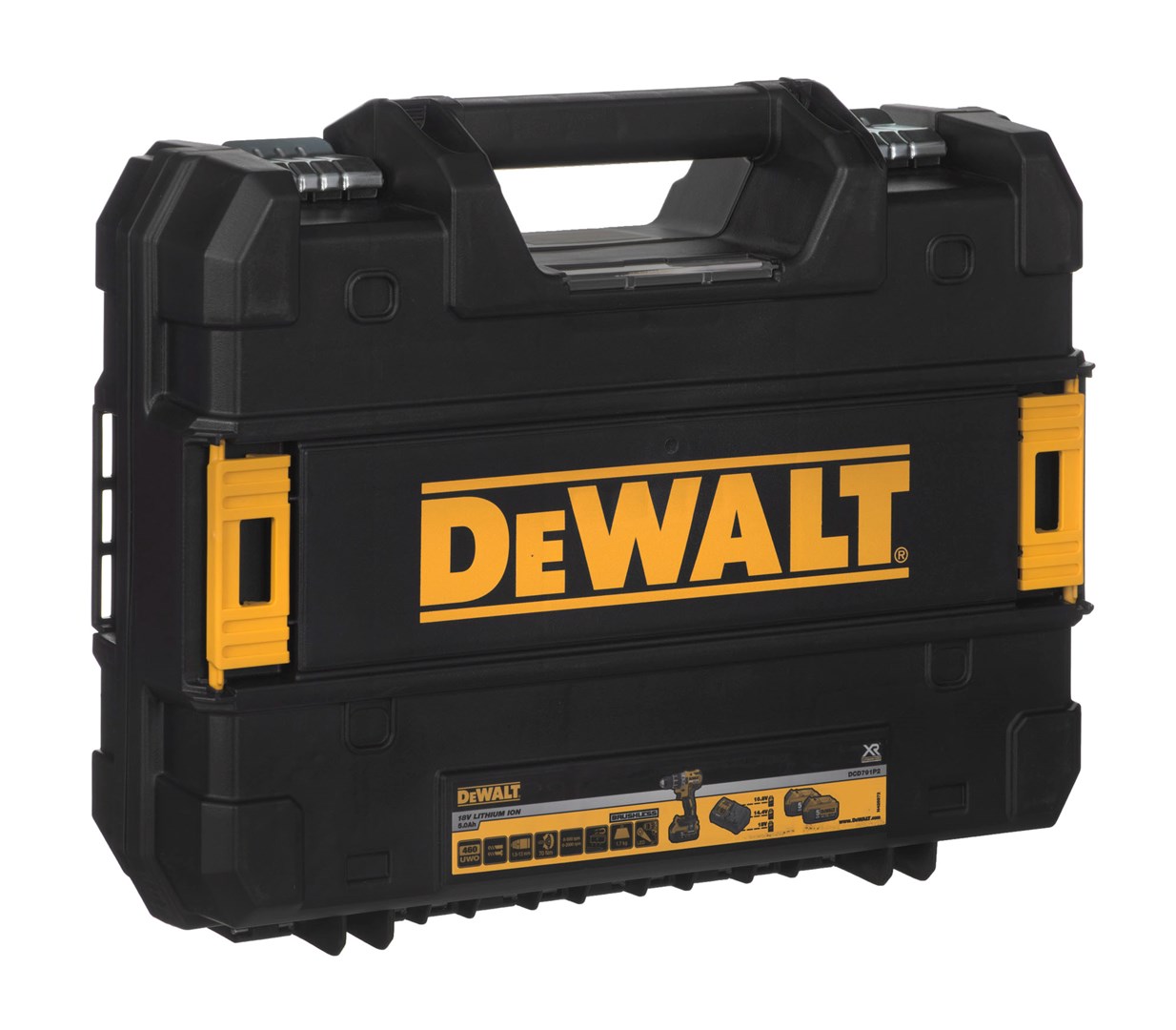 Stërvitëse pa kabllo DeWalt XR DCD791P2, 18V, Li Ion, e verdhë