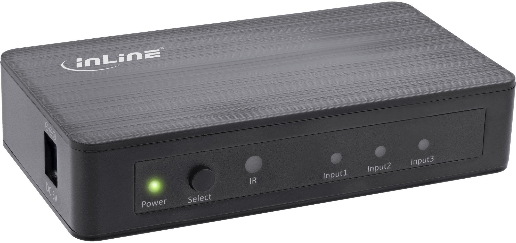 Прекинувач HDMI InLine 65018, 3 порти, 4K 60Hz, црн