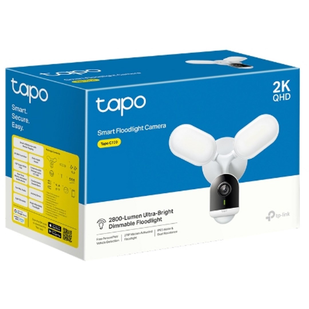 Kamerë sigurie me reflektor TP-Link Tapo C720, 2K QHD, 2800 lumen, e bardhë