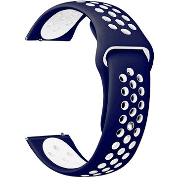 Rrip ore Eternico Sporty Universal Quick Release, 22mm, e bardhë dhe blu
