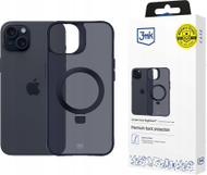 Maskë telefoni 3MK Smoke, për iPhone 15 Plus, MagSafe, me qëndrim, gri e errët
